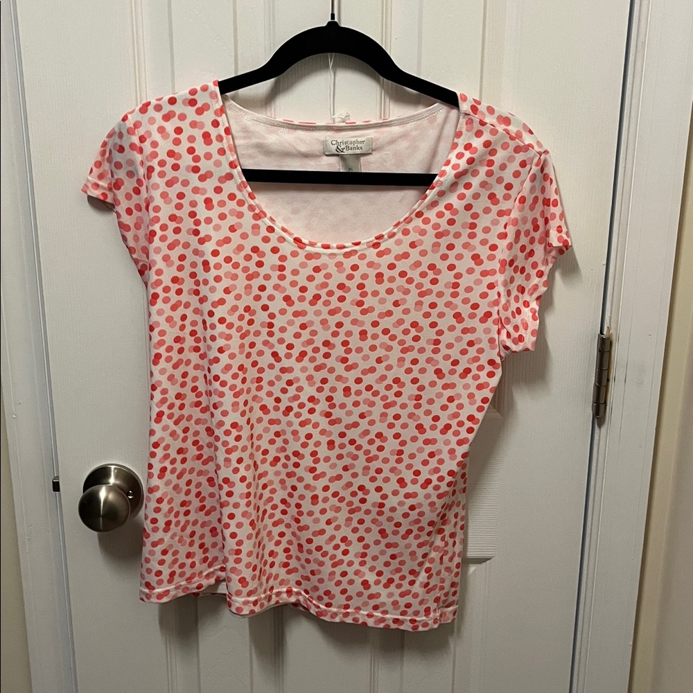 Christopher & Banks Pink Patterned Top